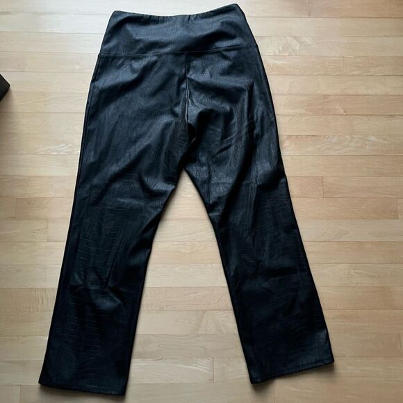 Joie Croc Vegan Leather High Rise Pull On Black L NWOT - Picture 11 of 12